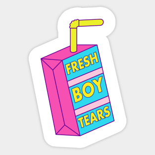 Funny Fresh Boy Tears Artsy Sticker